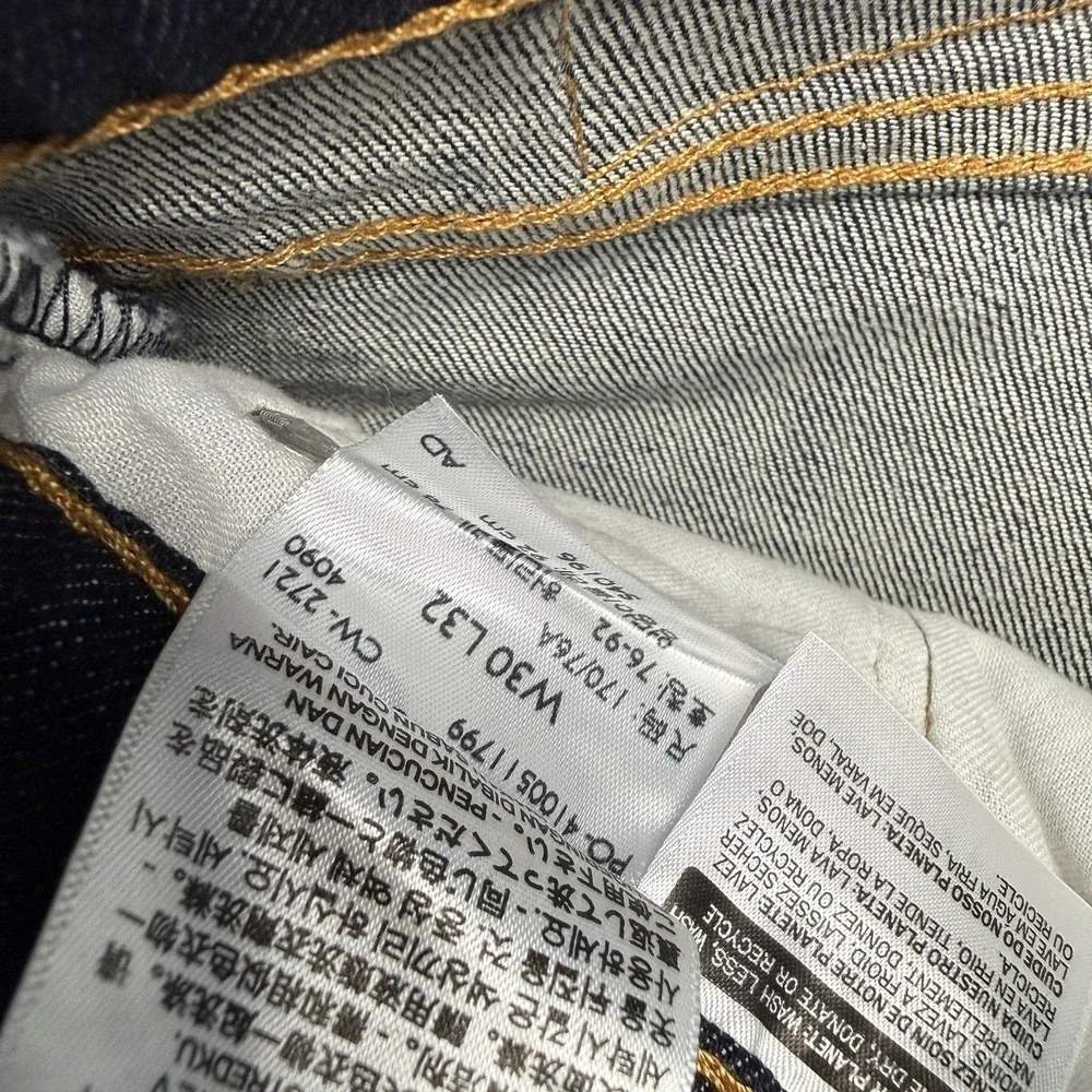 Levis 513 Jeans Mens 30x32 Dark Wash Blue Slim Straight Stretch Denim Pants